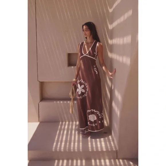 New SABO The Emelia Dress in Ocean Relic Size Medium - Picture 3 of 8